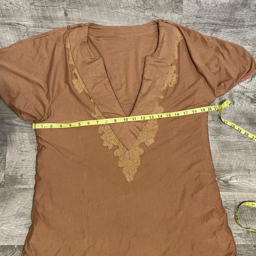 Boston Proper Tan Embroidered Tunic - Picture 6 of 6